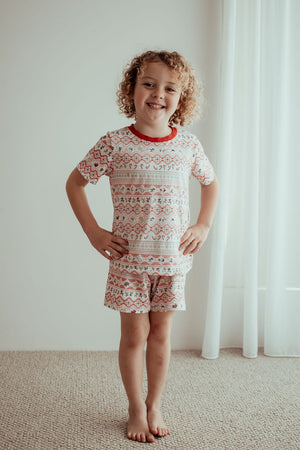 Kids Christmas Tshirt and Shorts set