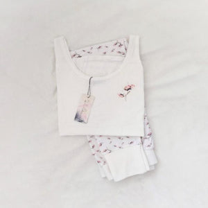 Womens Poppy print Vest Set